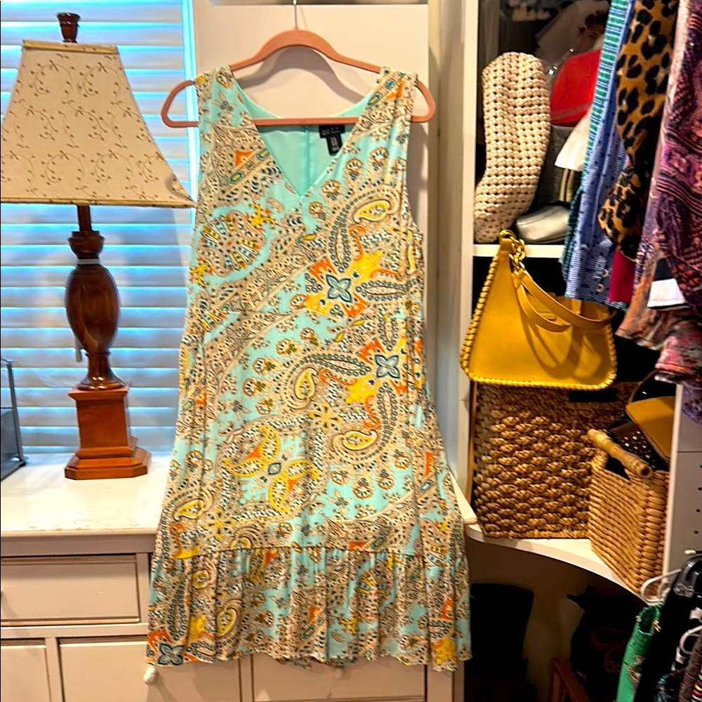 Floral Paisley Sleeveless Dress